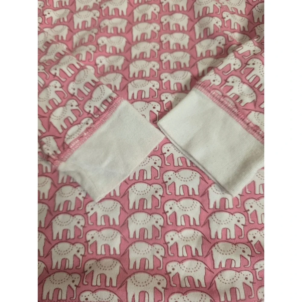 Roller Rabbit Kids Pink Hathi Elephant Pajama Set 100% Cotton Size 10 Years